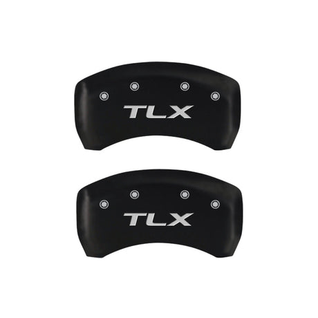 MGP 4 Caliper Covers Engraved Front Acura Engraved Rear TLX Red finish silver ch 39018STLXRD