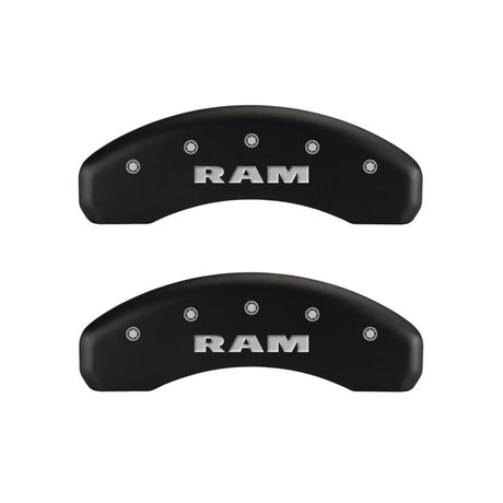 MGP 4 Caliper Covers Engraved Front & Rear RAM Red finish silver ch 55001SRAMRD