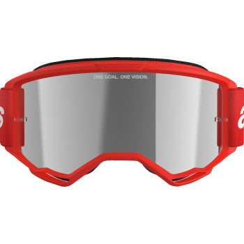 ALPINESTARS GOGGLES Vision 3 Goggle - Wordmark - Red - Silver Mirror 5103325-3094