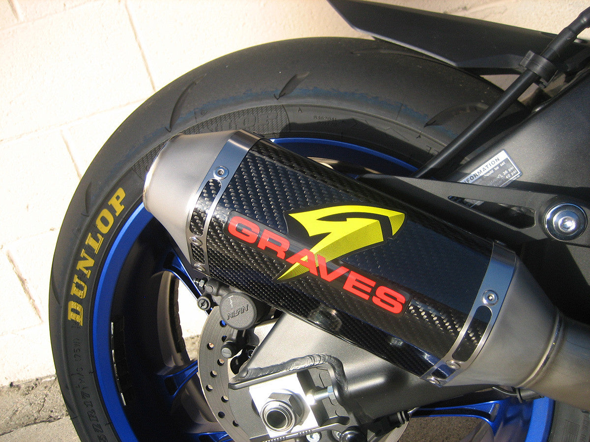Graves Motorsports  Cat Back Slip-On Exhaust R1 / R1m / R1s 2015-2026 /Fz-10 2017-2018 / Mt-10 2018-2021 Exy-15r1-Cbtc