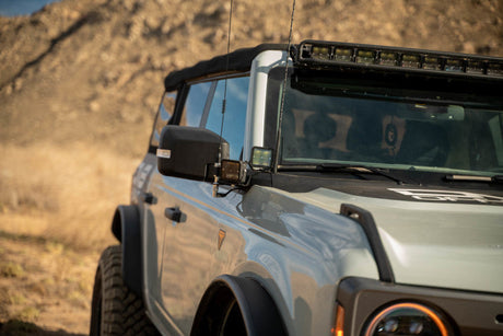 DV8 Offroad 2021 Ford Bronco A Pillar Dual Light Pod Drop Mounts LBBR-08