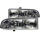 ANZO 1998-2005 Chevrolet S-10 Crystal Headlights Chrome 111014