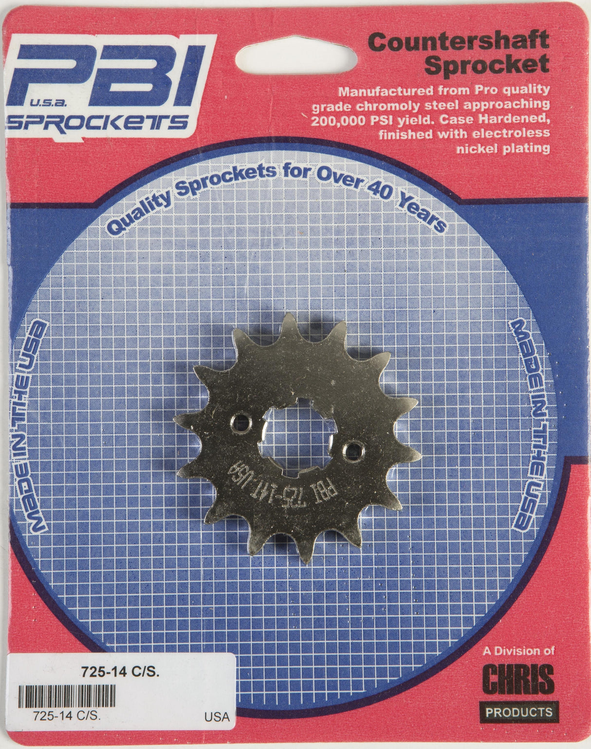 PBIFront Cs Sprocket Steel 14t-428 Yam725-14