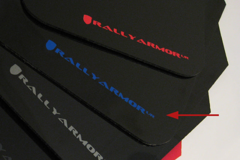 Rally Armor 02-07 Subaru WRX/STI/RS/2.5i (wagons req mod) UR Black Mud Flap w/ Blue Logo MF1-UR-BLK/BL