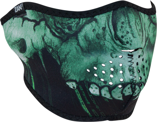 ZAN Neoprene Half Face Mask Cyber Skull WNFM452H