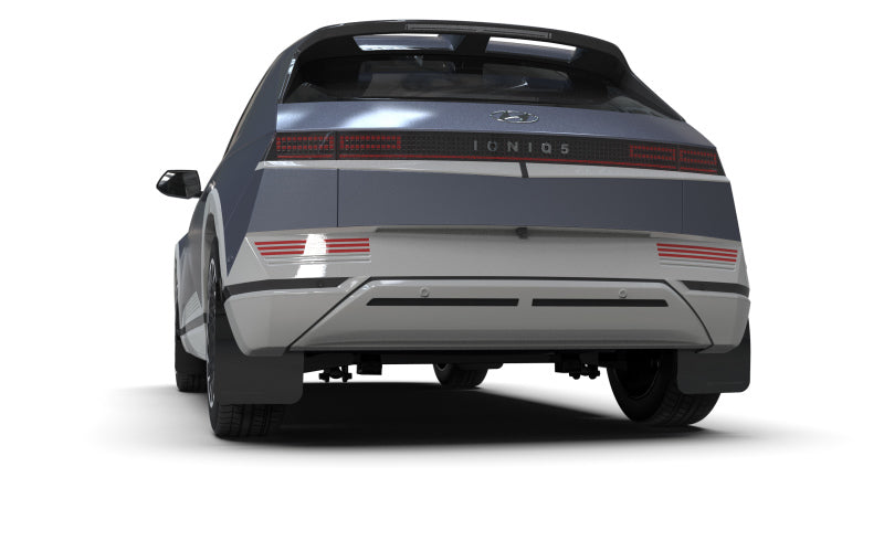 Rally Armor 2022 Hyundai Ioniq 5 Black Mud Flap w/ White Logo MF87-UR-BLK-WH