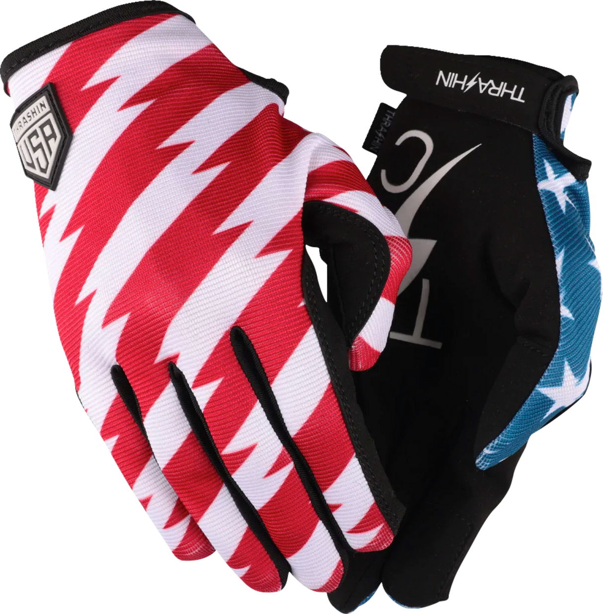 THRASHIN SUPPLY CO. Stars & Bolts Stealth Gloves - Red/Blue - 2XL SV1-12-12