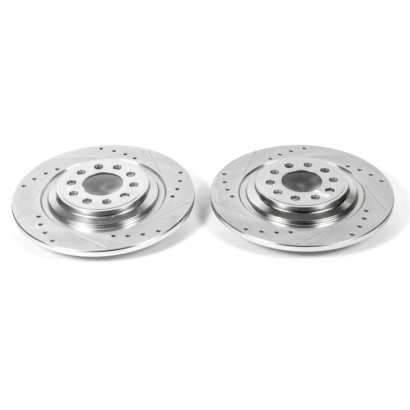 Power Stop 14-19 Jeep Cherokee Rear Evolution Drilled & Slotted Rotors - Pair AR83088XPR