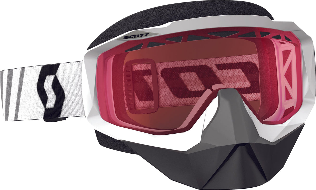 SCOTT Hustle Sno-X Goggle White Amp Rose Lens 246439-0002108