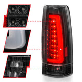 ANZO 1999-2000 Cadillac Escalade LED Taillights Black Housing Clear Lens Pair 311344