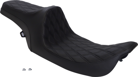 DRAG SPECIALTIES Predator III Seat - Double Diamond - Black Stitched FIT 99-07 FLHR,06-07 FLHX 0801-1129