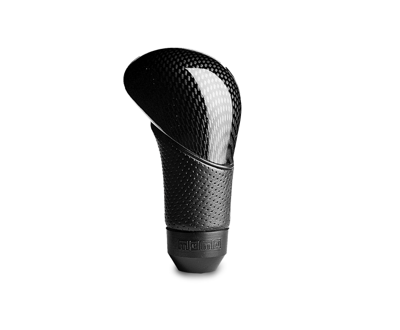 Momo Shadow Shift Knob - Black Airleather, Carbon Effect Insert SUBKCA