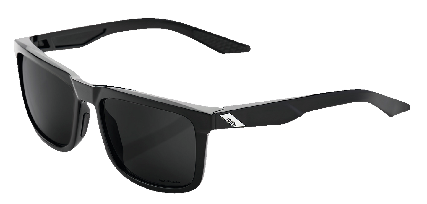 100% Blake Sunglasses - Polished Black - Grey PeakPolar 60028-00000