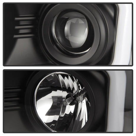 Spyder Chevy Silverado 1500 14-16 Projector Headlights Light Bar DRL Blk PRO-YD-CS14-LBDRL-BK 5079473