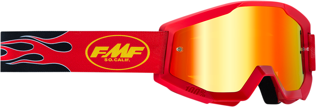 Gafas FMF Youth PowerCore - Llama - Rojo - Espejo rojo F-50055-00004 2601-3021 