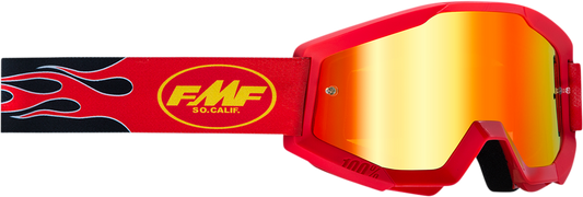 Gafas FMF Youth PowerCore - Llama - Rojo - Espejo rojo F-50055-00004 2601-3021 