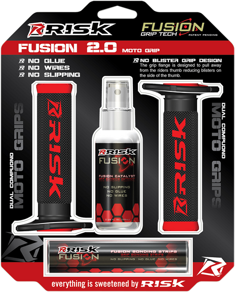 RISK RACING Grips - Fusion 2.0 - Red 284