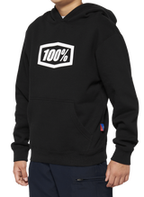 100% Youth Icon Hoodie - Black - XL 20030-00003