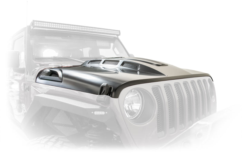 DV8 Offroad 18+ Jeep JL Heat Dispersion Hood - Primer Black HDMBJL-01