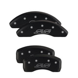 MGP 4 Caliper Covers Engraved Front Gen 5/Camaro Engraved Rear Gen 5/RS Red finish silver ch 14240SCR5RD