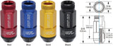 Project Kics Leggdura Racing Shell Type Lug Nut 53mm Open-End Look 16 Pcs + 4 Locks 12X1.25 Blue WRL5313U