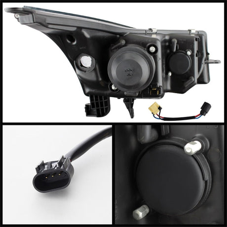 Spyder Chevy Cruze 11-14 Projector Headlights Light Tube DRL Blk PRO-YD-CCRZ11-LTDRL-BK 5074164