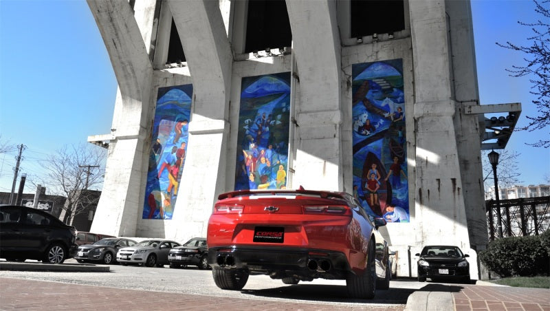 Corsa 16-18 Chevy Camaro SS 6.2L Xtreme+ 2.75in Cat-Back Dual Rear Exit w/ Twin 4in Black PVD Tips 14770BLK