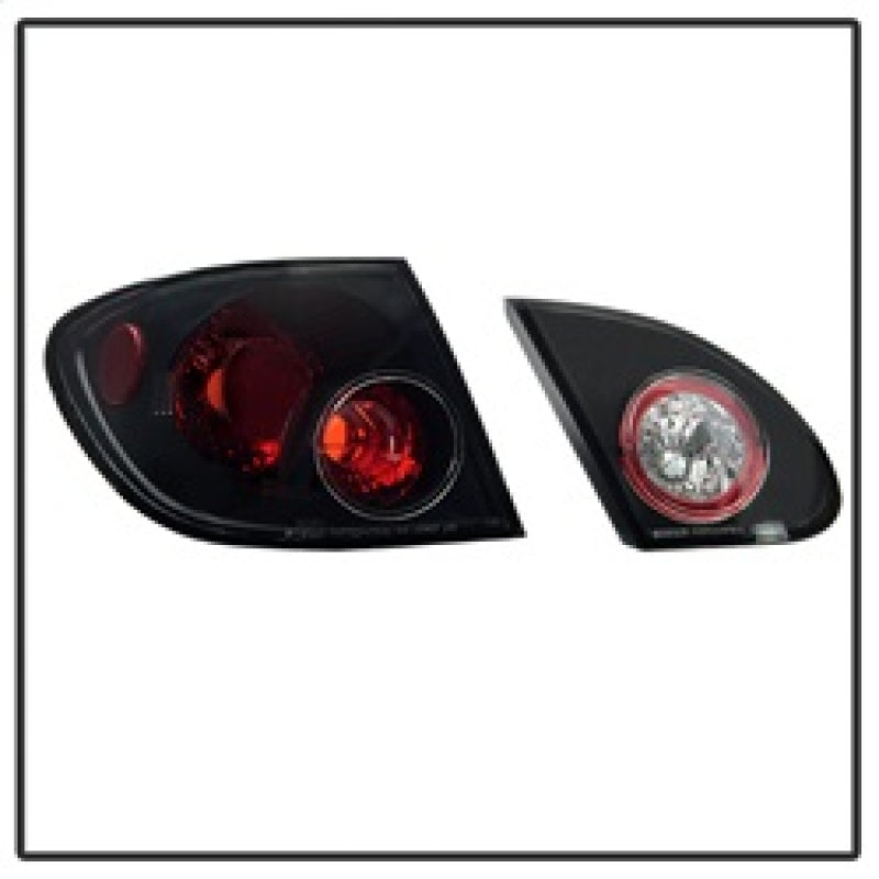 Spyder Toyota Corolla 03-08 Euro Style Tail Lights Black ALT-YD-TC03-BK 5007339