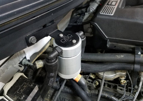 J&L 11-14 Ford F-150/Ford F-150 Raptor 6.2L Passenger Side Oil Separator 3.0 - Clear Anodized 3036P-C