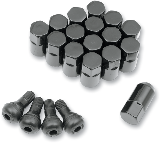 MOOSE UTILITY Lug Nut - 10 mm x 1.25 - Black - 16 Pack SP300MO208B