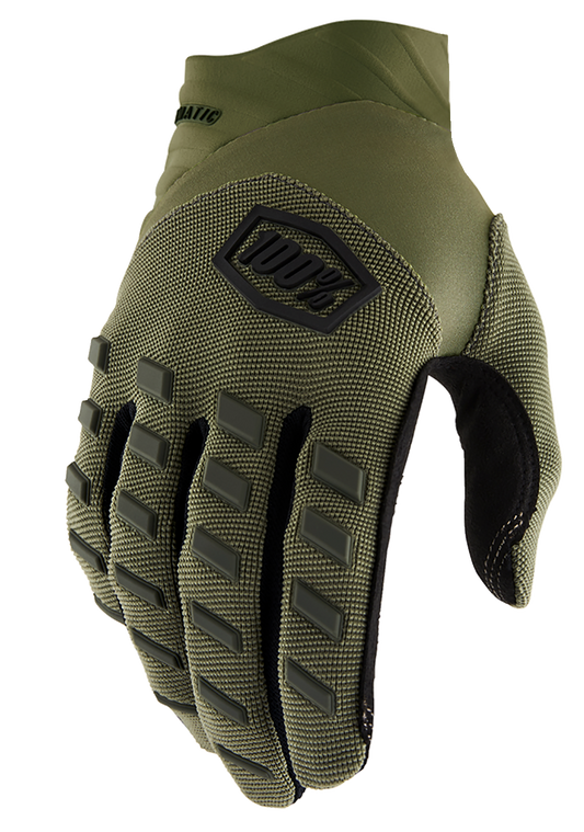100% Airmatic Gloves - Green - Medium 10000-00036