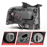 ANZO 2007-2014 Ford Expedition Projector Headlights w/ Halo Black 111113