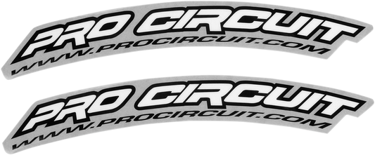 PRO CIRCUIT Front Fender Decal - .Com - White DC0010