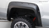 Bushwacker 14-18 GMC Sierra 1500 Pocket Style Flares 2pc 69.3/78.8/97.8in Bed - Black 40122-02