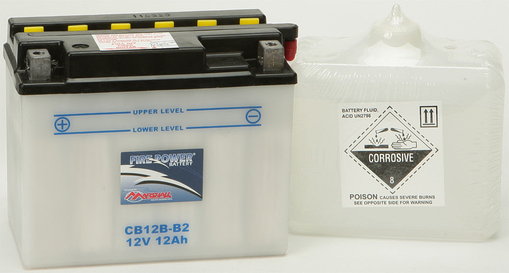 MARSHALLSBattery W/Acid Cb12b-B2 Fire PowerCB12B-B2~MAR