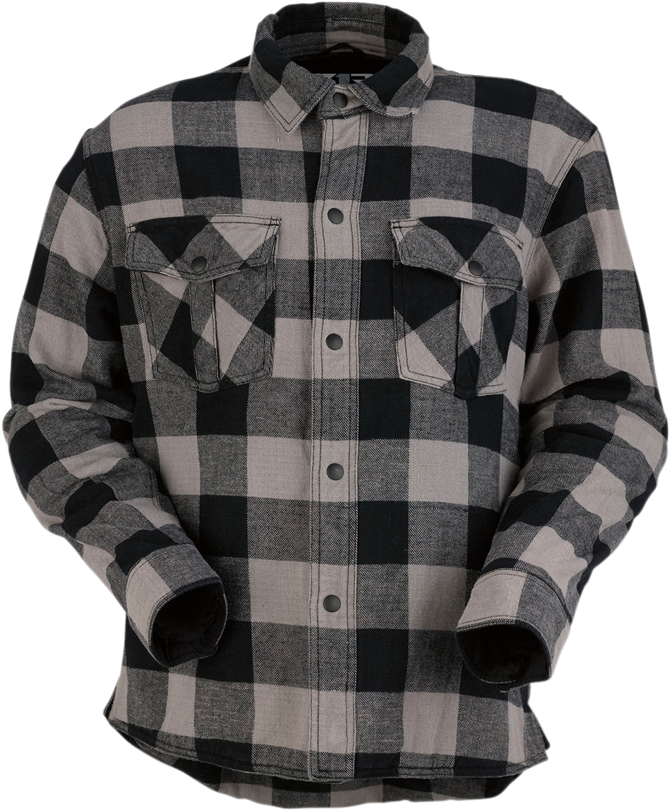 Z1R Duke Flannel Shirt - Gray/Black - Medium 3040-2546