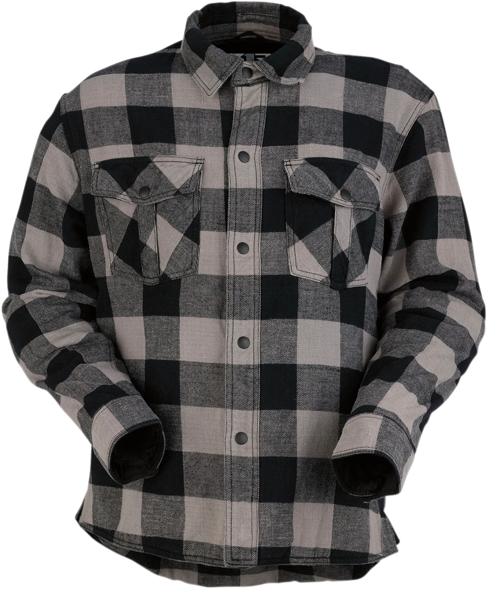Z1R Duke Flannel Shirt - Gray/Black - 4XL 3040-2551