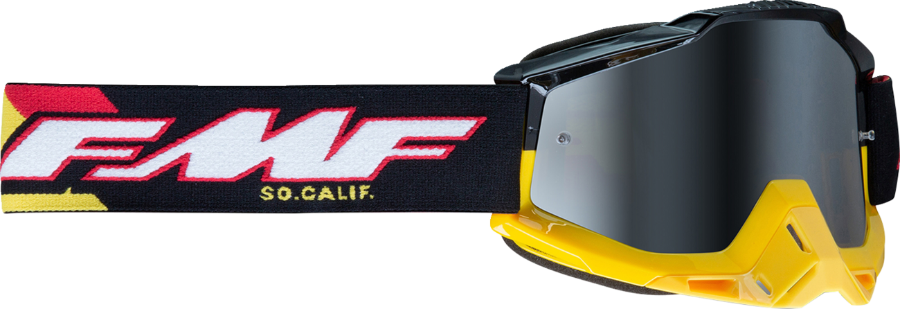 Gafas FMF PowerBomb - Speedway - Negro/Amarillo/Rojo/Blanco - Espejo plateado F-50037-00013 2601-3309 