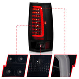 ANZO 2007-2014 Chevy Tahoe LED Taillight Plank Style Black w/Smoke Lens 311322