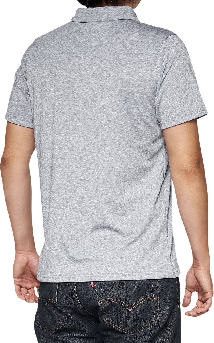 100% Corpo Polo Shirt - Heather Gray/White - Small 35019-252-10