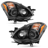 ANZO 2010-2013 Nissan Altima Projector Headlight Black (Halogen Type) 121548