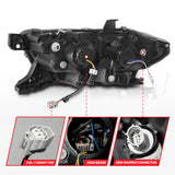 ANZO 16-22 Toyota Tacoma LED Projector Headlights w/ Light Bar Sequential Black Housing w/Initiation 111563