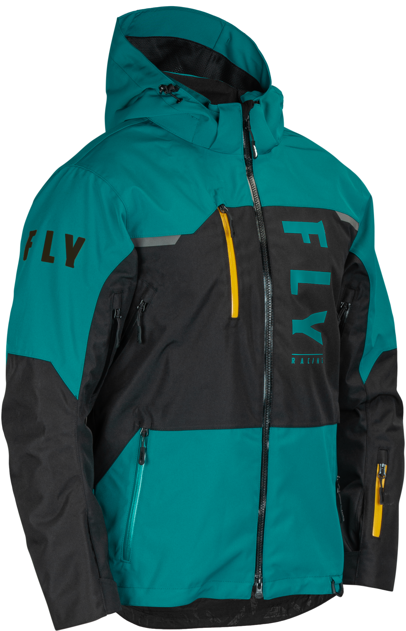 FLY RACING Carbon Jacket Black/Teal/Orange 2x 470-52032X