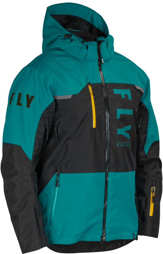 FLY RACING Carbon Jacket Black/Teal/Orange 2x 470-52032X