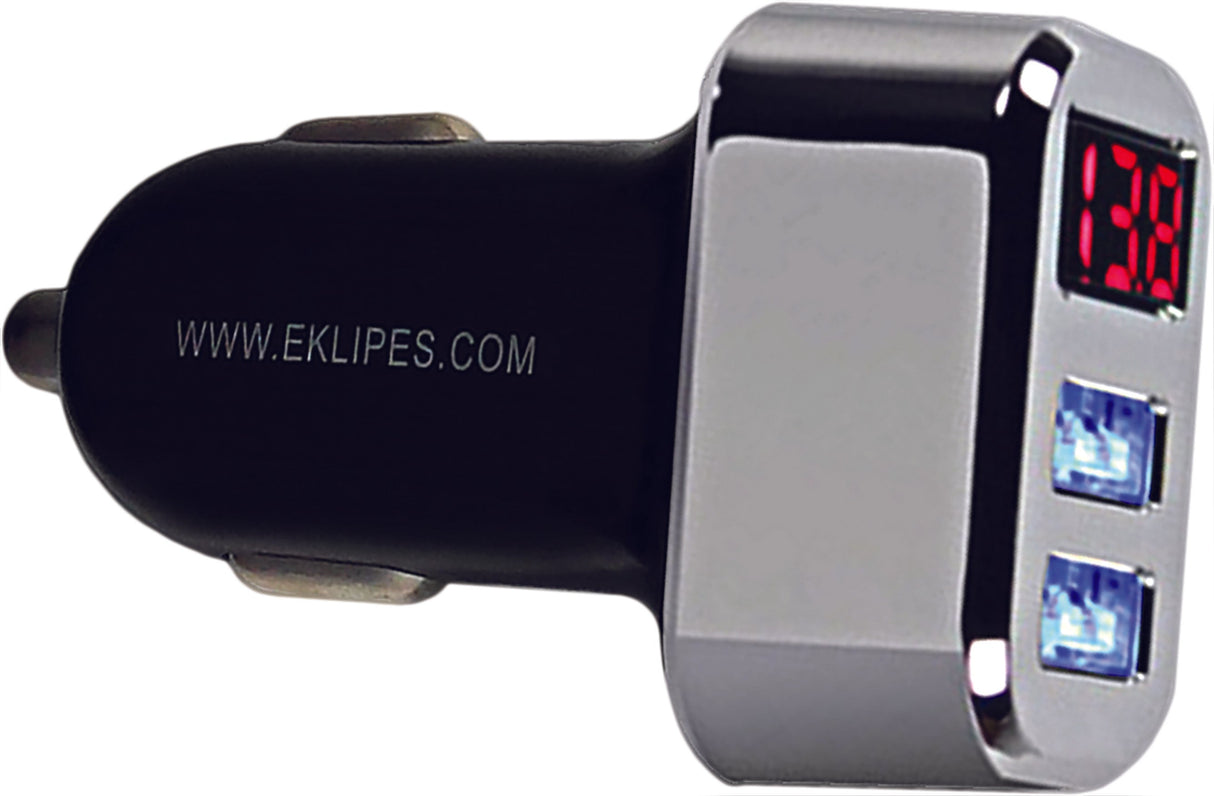 EKLIPES Duo Usb Charger/Voltage Meter EK1-146