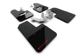 Rally Armor 21-22 Ford Bronco (Plstc Bmpr + RB - NO Rptr/Sprt) Blk Mud Flap w/Red Logo MF85-RB-PL-RD
