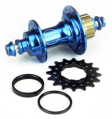 STAYSTRONG Mini Rear Hub 28h Blue Comes W/ 16t Cog U-SS6510