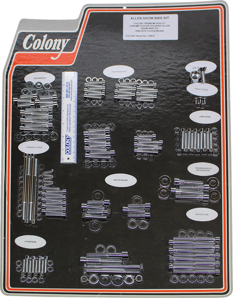 COLONY Bolt Kit - Engine - Chrome 1026-P