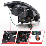 ANZO 2003-2007 Infiniti G35 Projector Headlights w/ Halo Black (CCFL) (HID Compatible) 121363