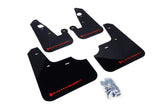Rally Armor 2007+ Mitsubishi Lancer (doesn't fit Sportback) UR Black Mud Flap w/ Red Logo MF8-UR-BLK/RD